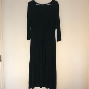 Boden long black dress plus size 3/4 sleeve 14